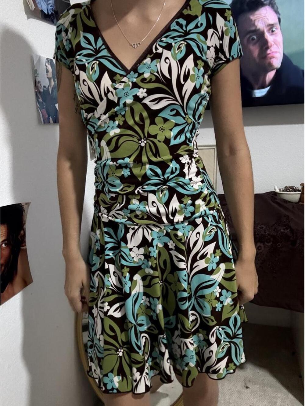 Byer Too! Women's Multi and Green Dress